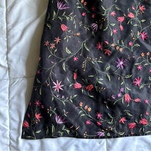 Coldwater Creek Floral Embroidered Mini Skirt